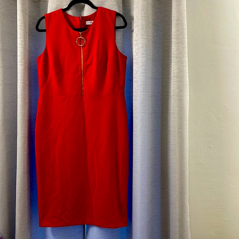 Sleeveless red dress